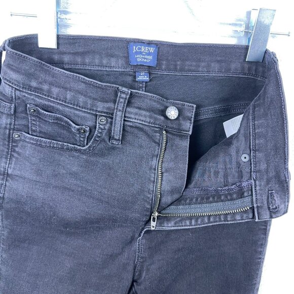 J. Crew Skinny Jeans High Rise Five Design Pockets Womens Black Size 27 - Picture 4 of 10